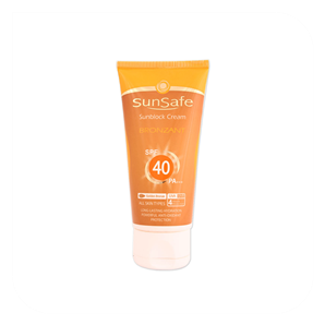 کرم ضد آفتاب برنزه کننده رنگی با SPF40 سان سیف	