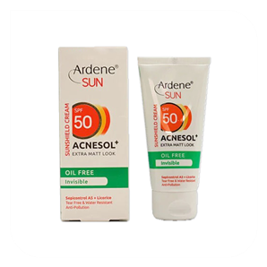 آردن سان - کرم ضد آفتاب Acnesol pluse spf50 فاقد چربی مات کننده بدون رنگ	